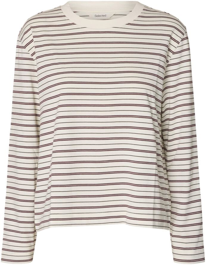 SLWESSENTIAL LS STRIPED BOXY TEE NO