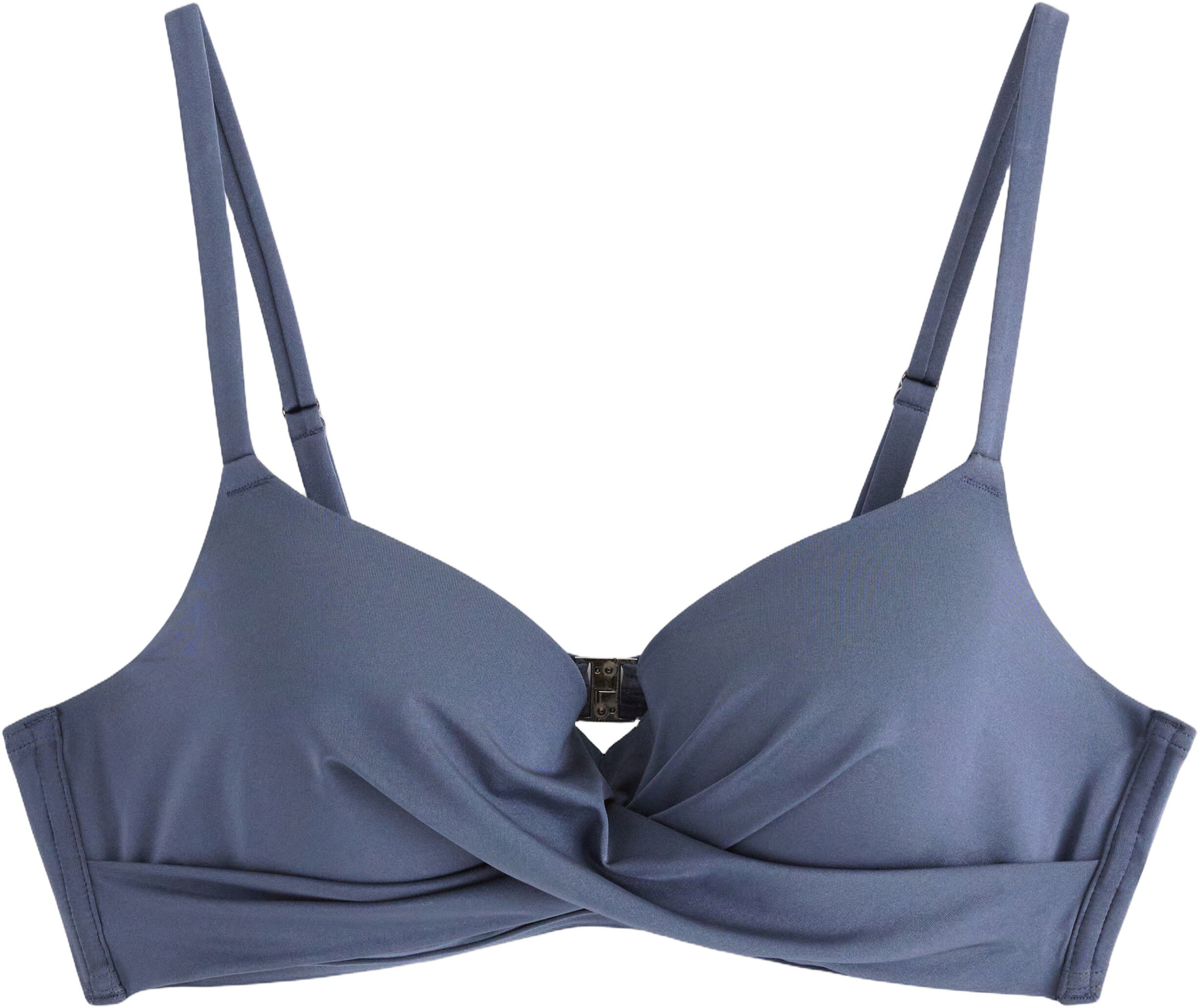 Sleek bikini bra with padded cups a