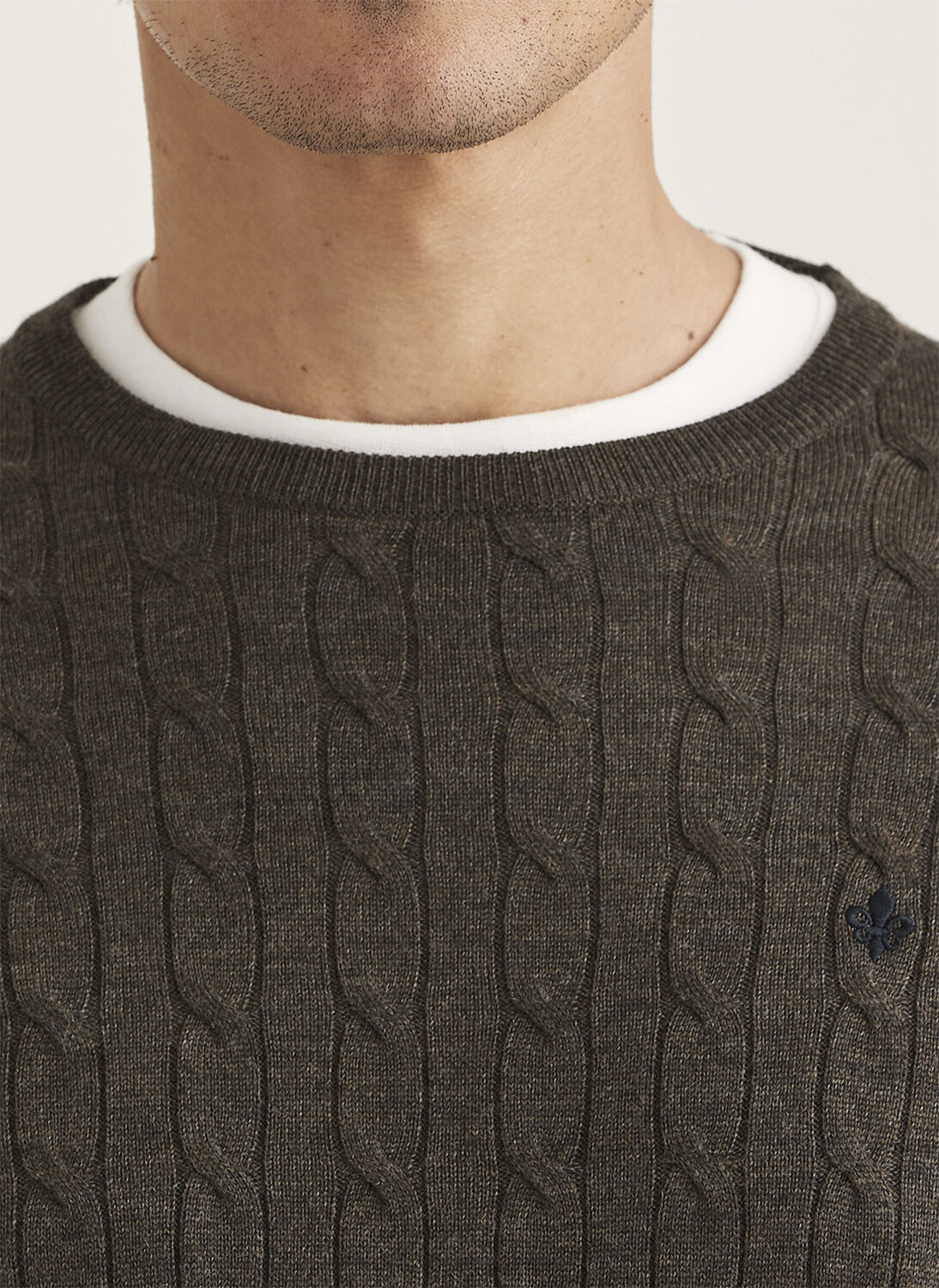 Merino Cable Oneck / 56 Blue / S