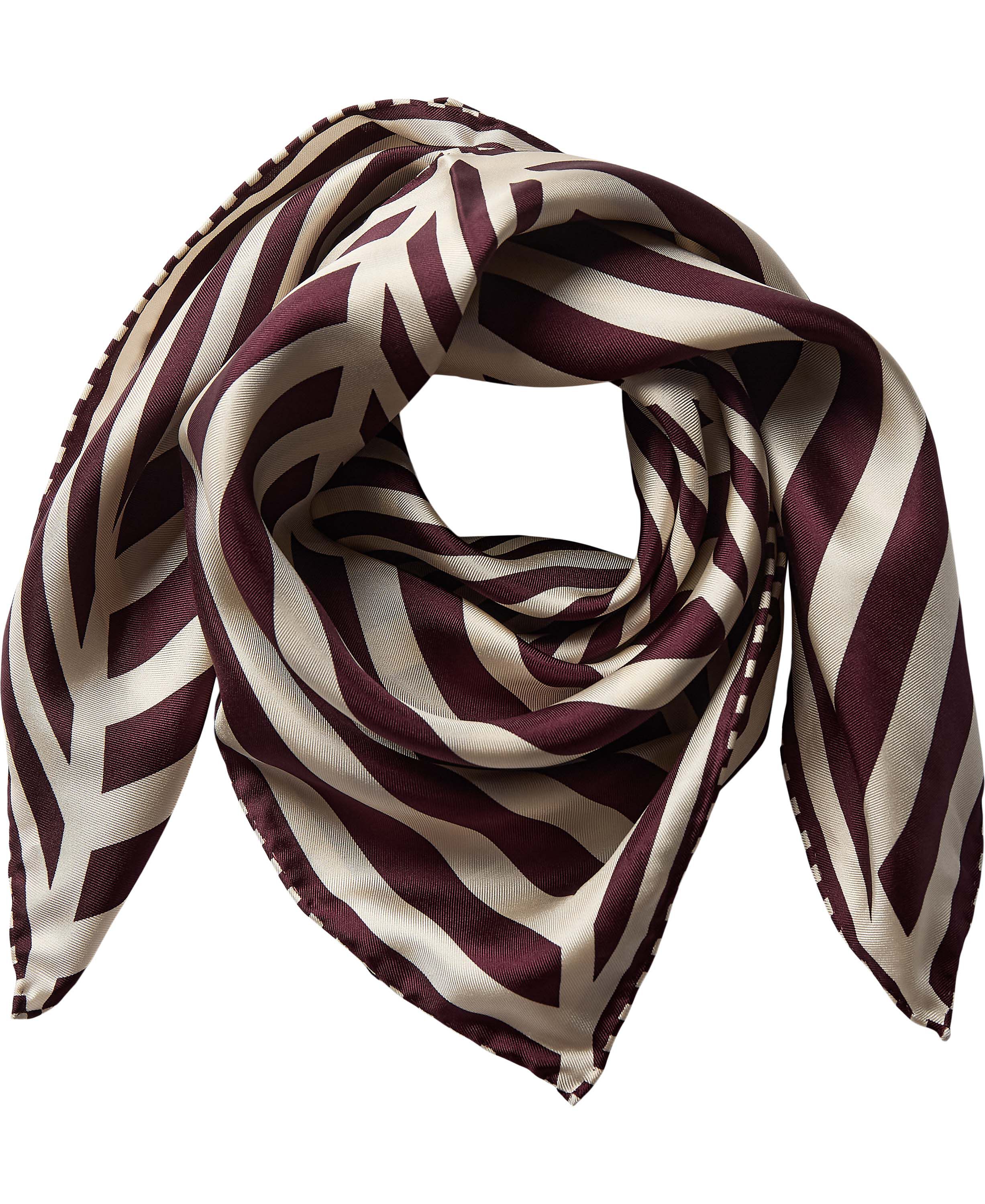 Geometric Scarf 100% Silk - 61x61cm