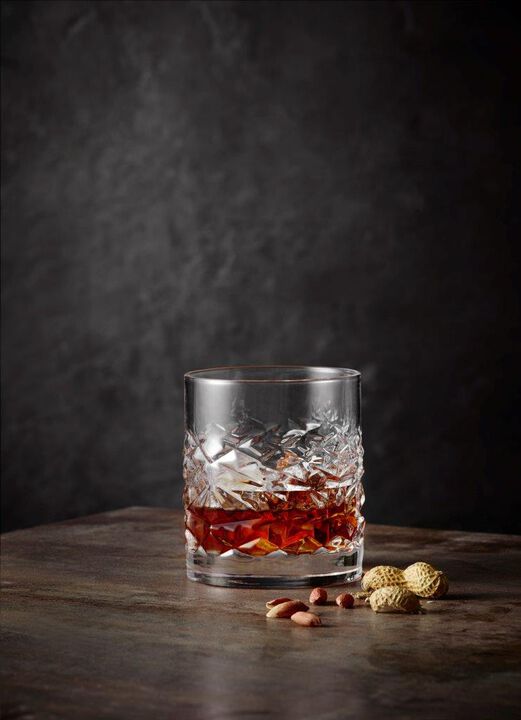 Vannglass/whiskyglass Mixology Textures 38 cl 4 stk.