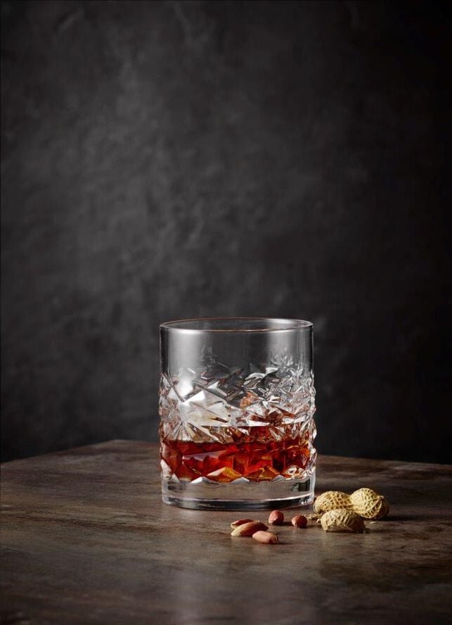 Vannglass/whiskyglass Mixology Textures 38 cl 4 stk.