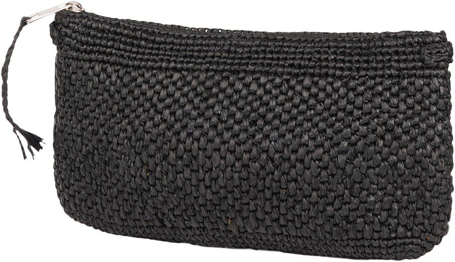 MELISO - WOVEN CLUTCH WITH ZIPPER