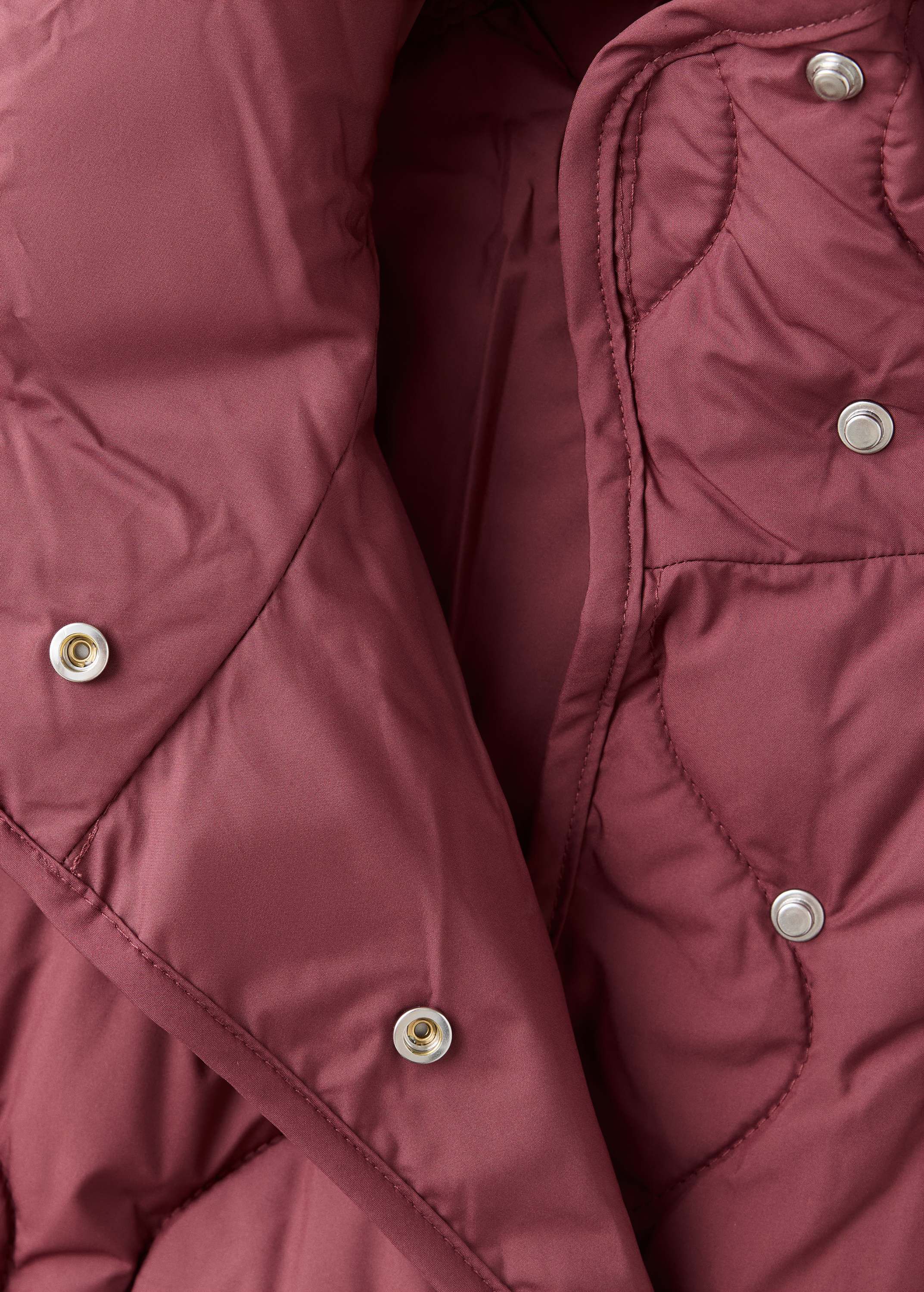 Padded anorak with removable scarf