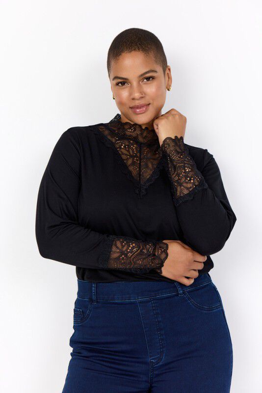 Curvy WA-STELLA 8 Bluse Sort