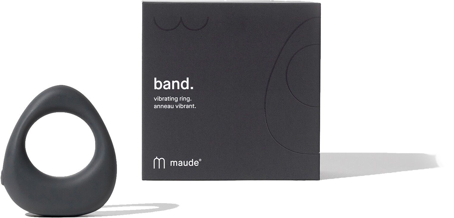 Maude - Band Vibrating Ring - Charcoal
