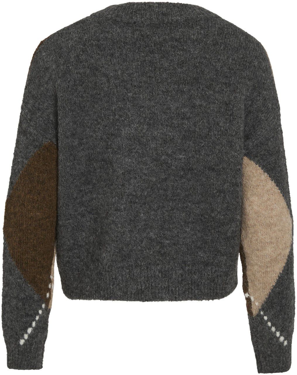 Rouargyle Ls V-Neck Knit