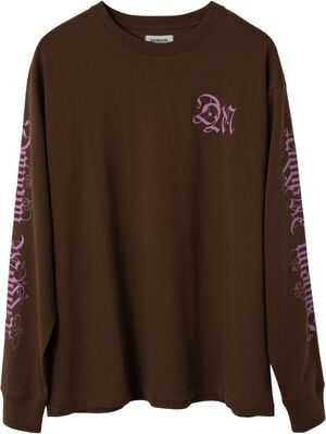 PLEASANT SLUMBER LS GRAPHIC TEE - CHOC