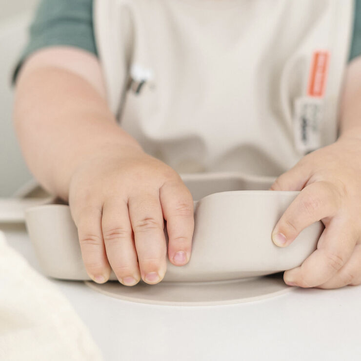 Silikone Stick & Stay skål Sheepy Sand