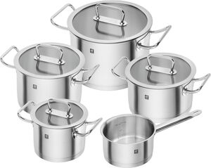 Pro 5-st, Gryt & kastrullset, Silver