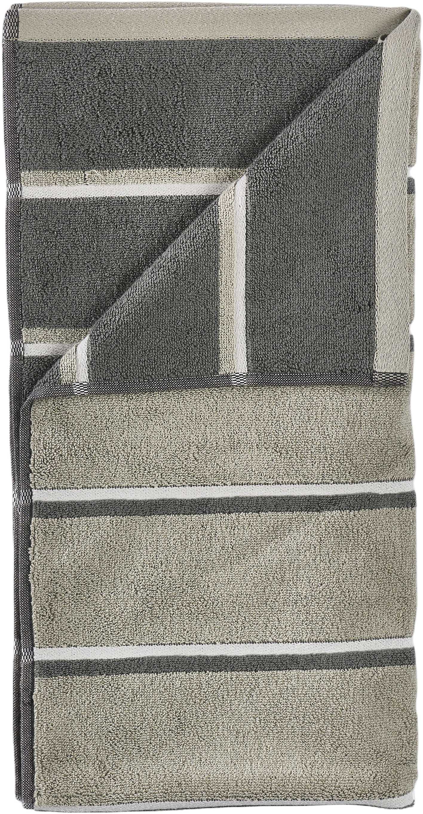 Handduk Sauna 50x100 White/Soft Grey/Eucalyptus