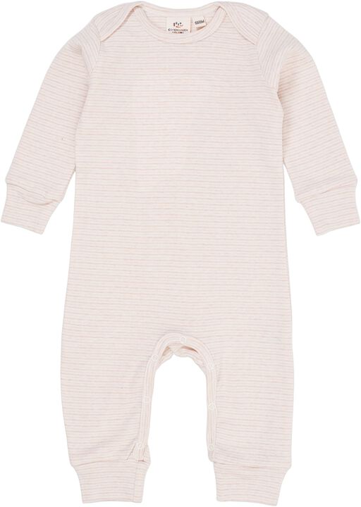STRIPED LONG SLEEVED ROMPER W. LAPNECK