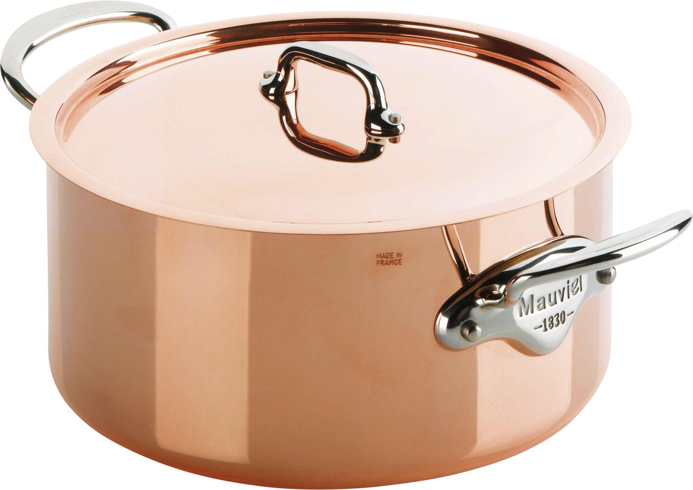 Gryta med lock M'150S 5,9 liter Koppar/St&aring;l