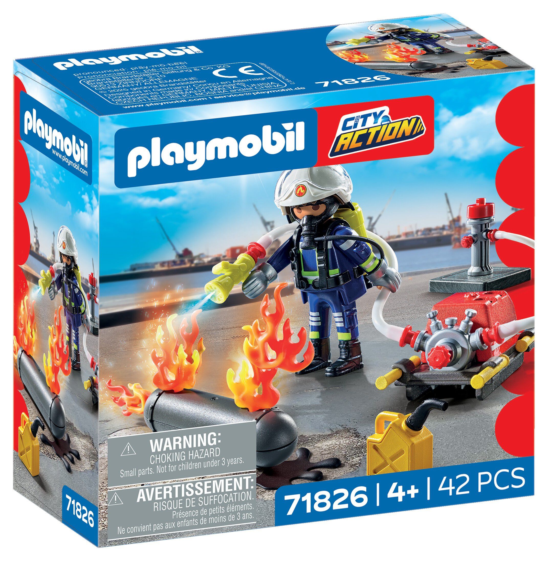 Firefighter with Water Pu