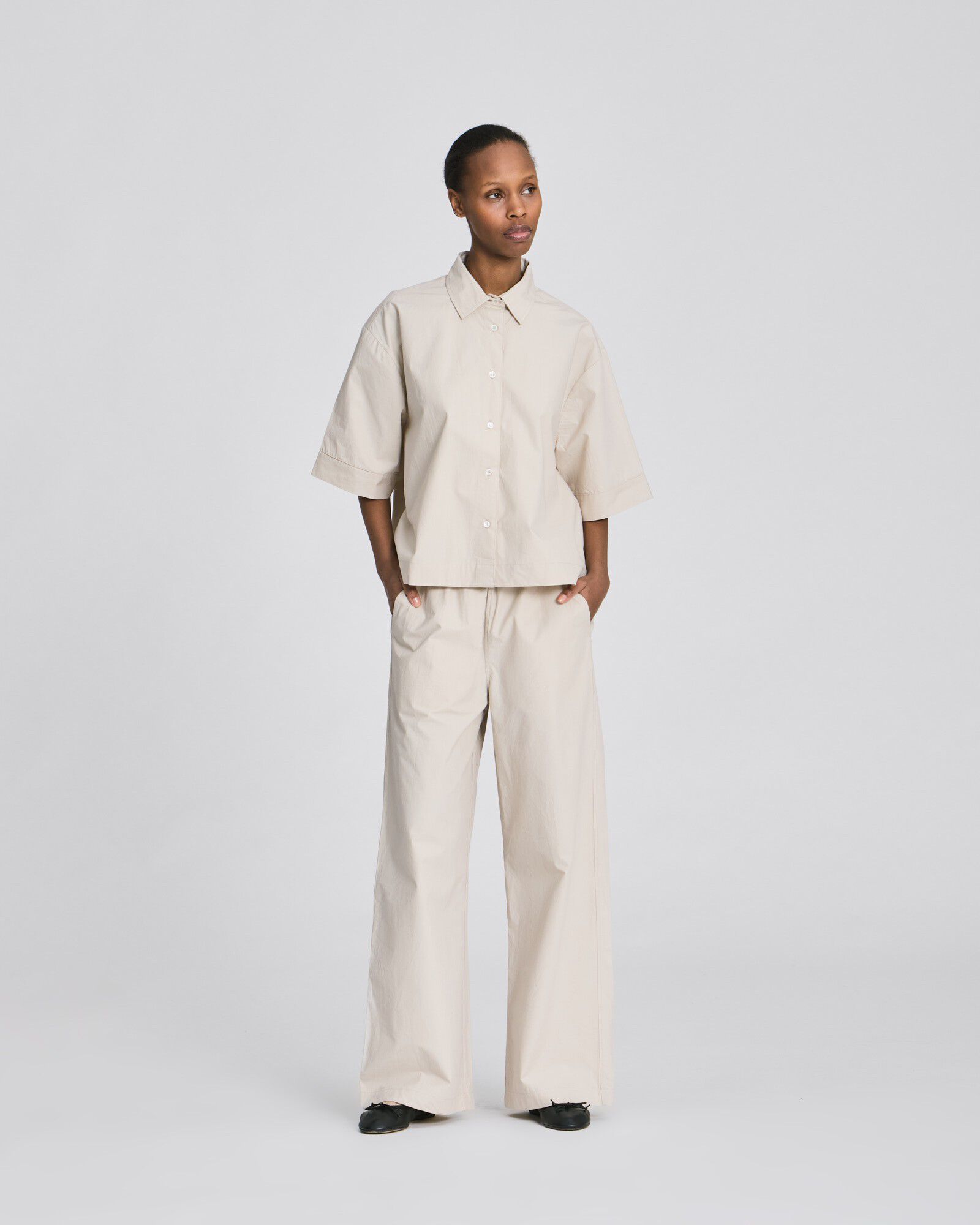 Astrid S/S Shirt Poplin Gots 243975