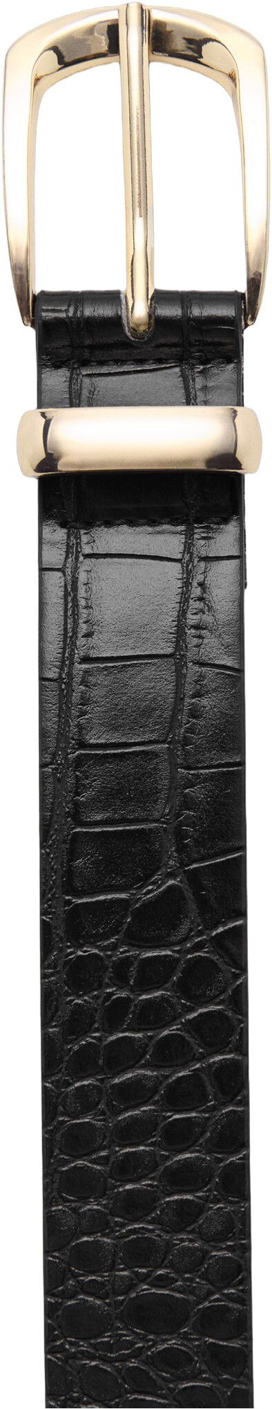 Croco faux-leather belt