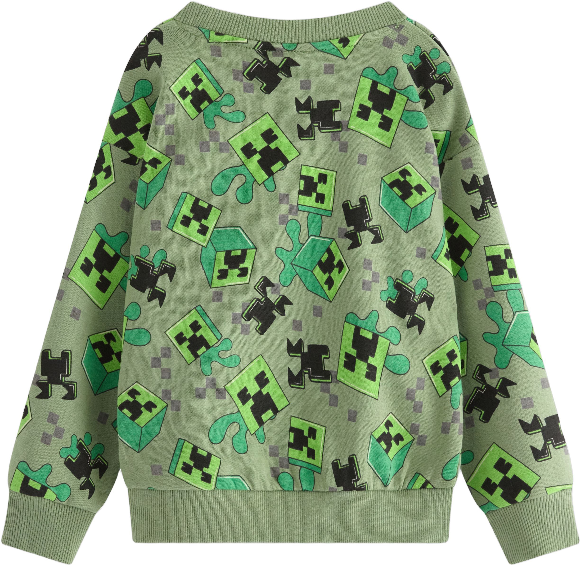 Patterned sweatshirt in cotton blen