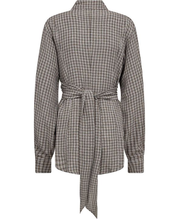 Twisty shirt Soft Grey Check-36