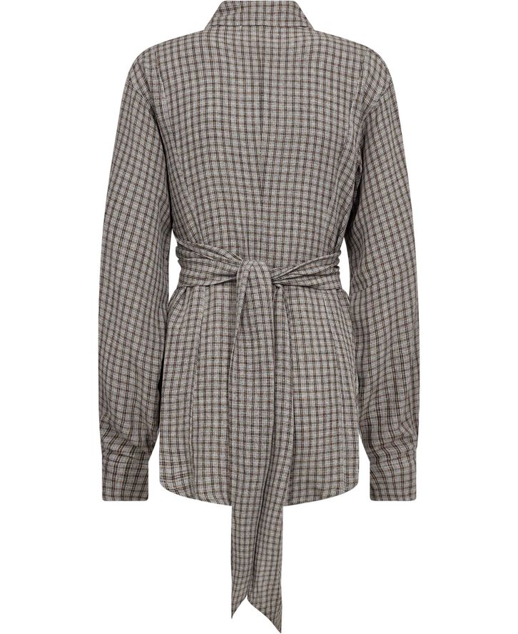 Twisty shirt Soft Grey Check-36