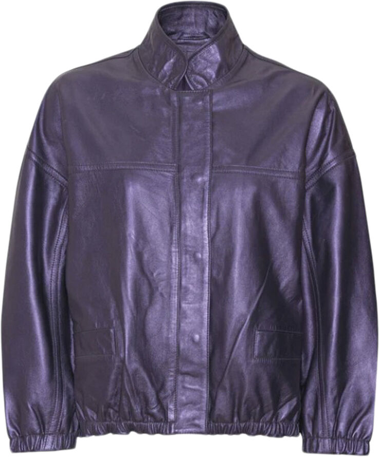 Duluth Disco 100% Leather Jacket - Purple