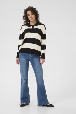 KAlizza Striped Polo Pullover