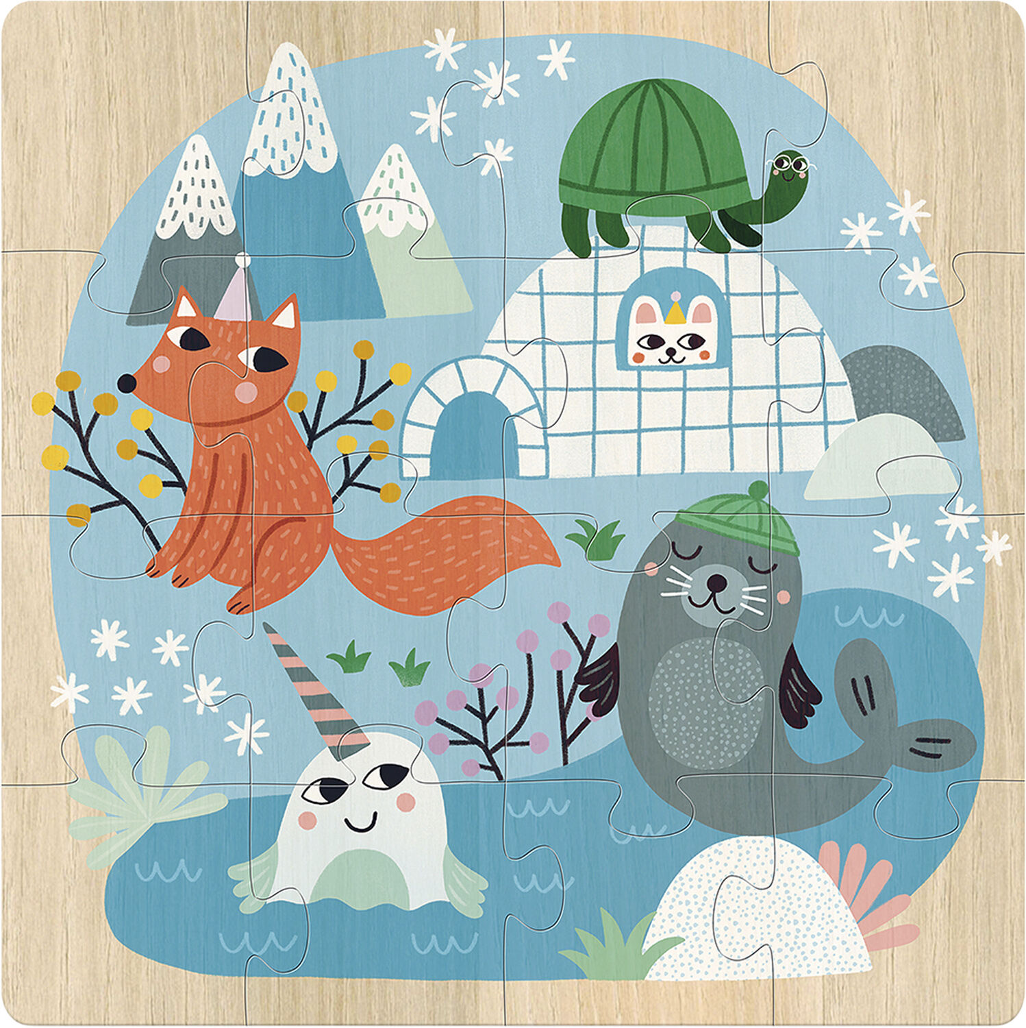 Vilac - Puslespil 3x16 brk - Dyr af Michelle Carlslund