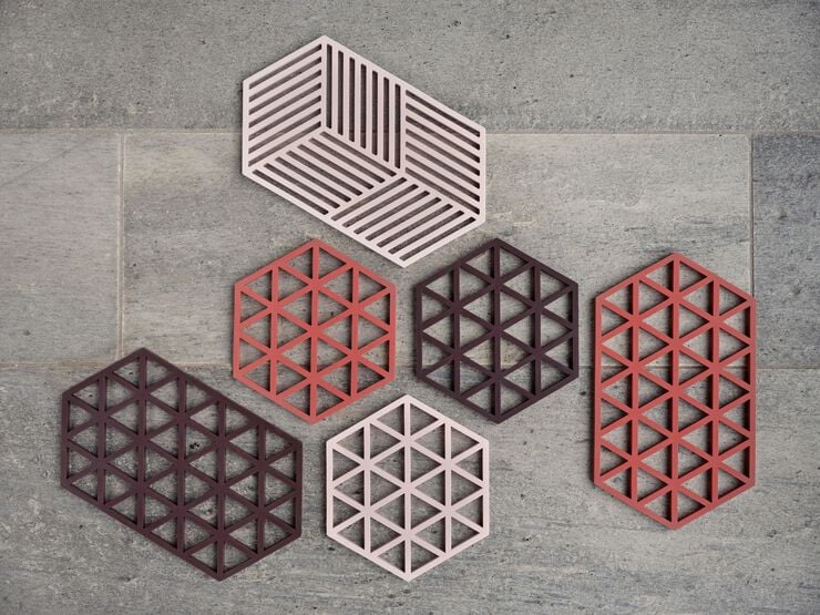 Grytunderlägg Hexagon Rose L24