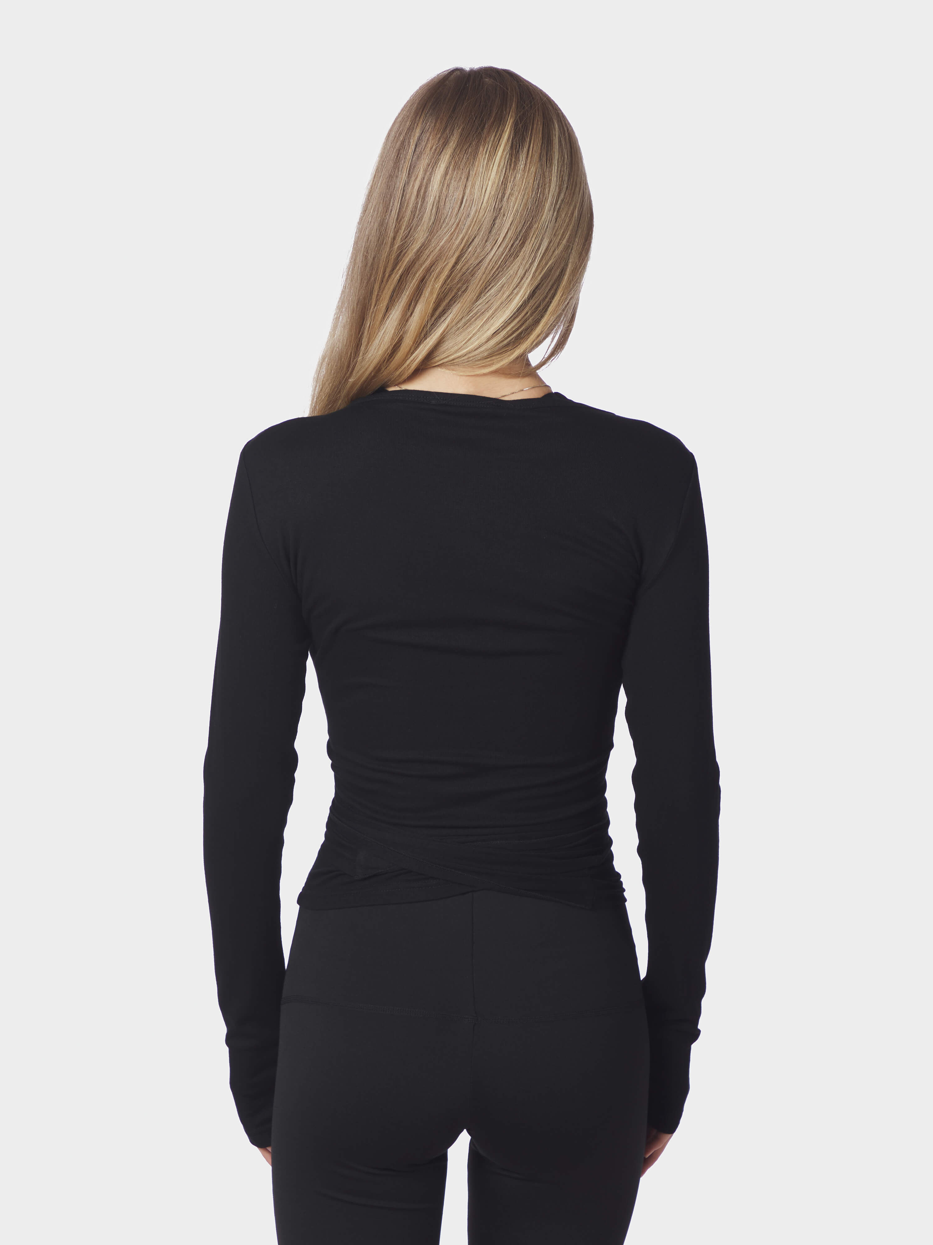 Nia Jersey Wrap Blouse