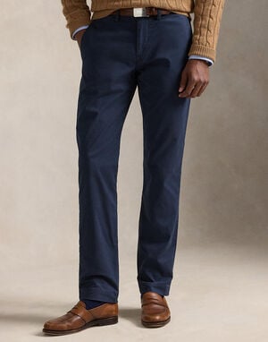 Stretch Straight Fit Washed Chino Pant