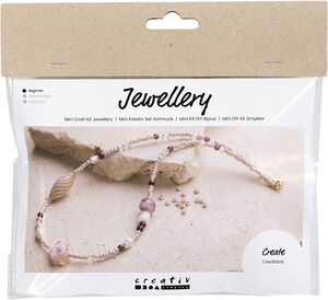 Mini DIY Kit Smykker, Chunky halskæde, rosa harmoni