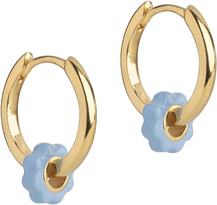 Hoops, Enamel Tokens Flower