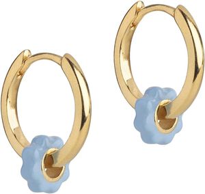 Hoops, Enamel Tokens Flower
