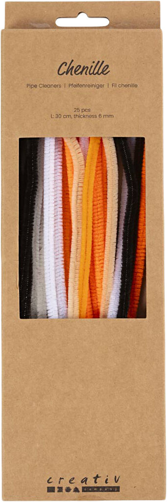 Chenille, L: 30 cm, tykkelse 6 mm, 25stk.