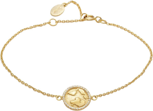 Earth bracelet VERMEIL (925 Sterling silver gold plated 2. 5 micron)