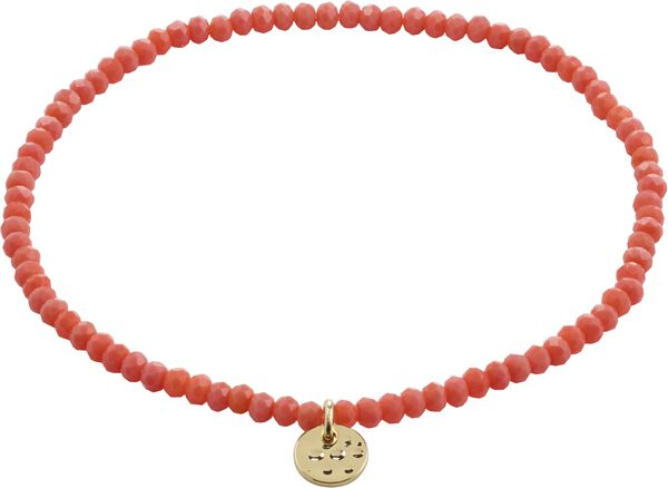 INDIE bracelet peach, gold-plated