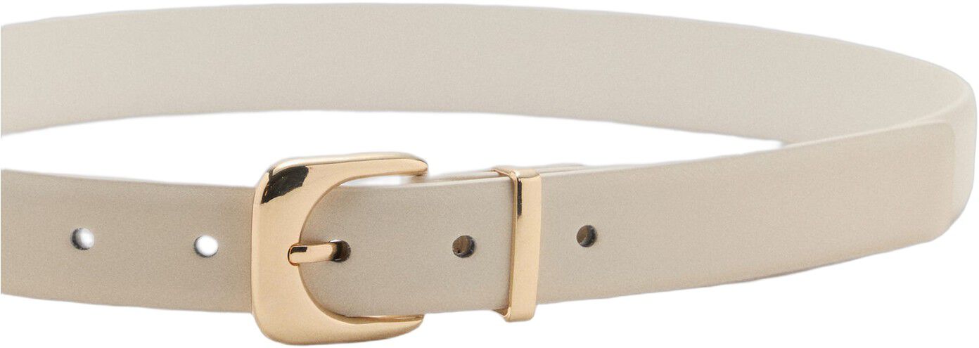 Leather effect belt with buckle