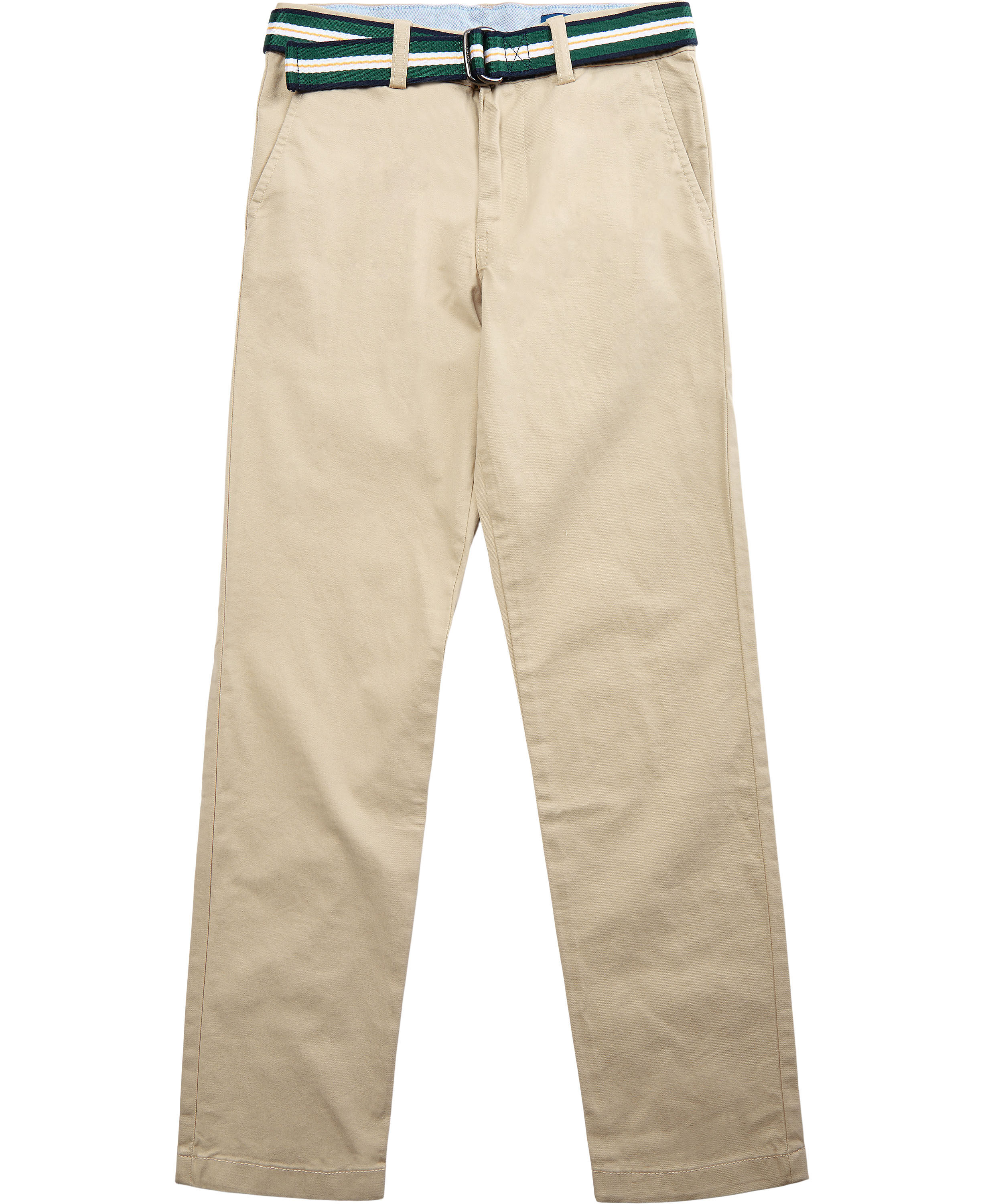 Belted Slim Fit Stretch Twill Pant