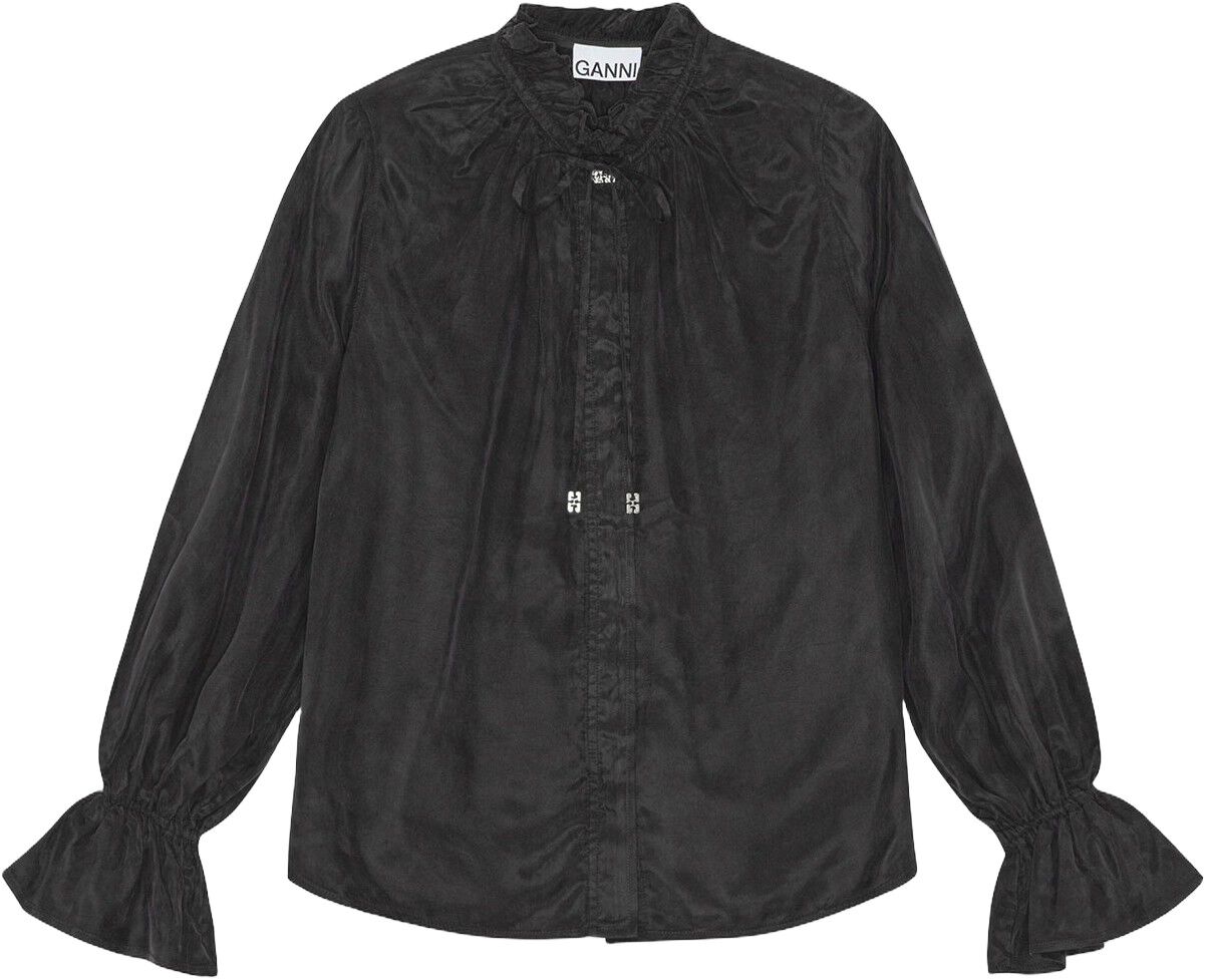 Fluid Cupro Tie String Shirt