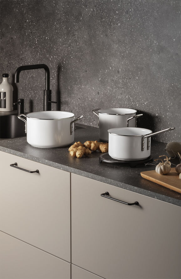 White Line grydesæt 3 stk. 1,8 l 2,5 l 3,8 l keramisk Slip-L