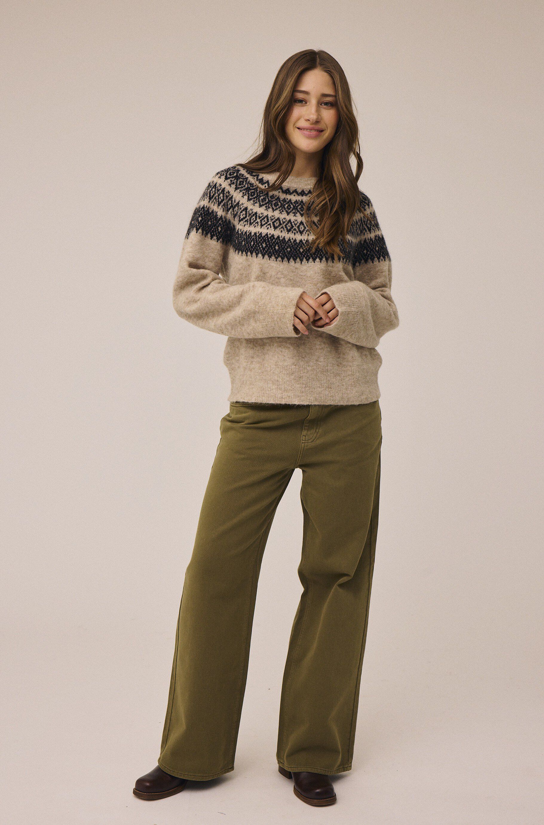 Cindi 9 Striksweater - Alpakamix RWS