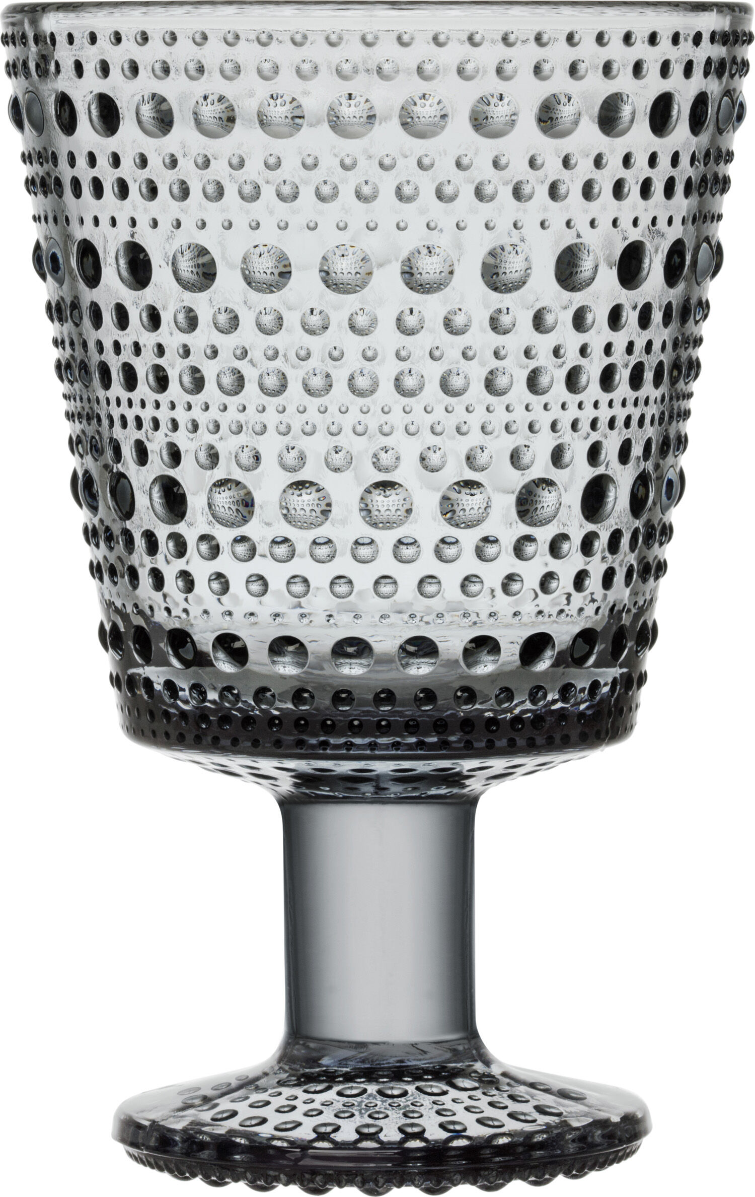 Kastehelmi glas p&aring; fod 30 cl - gr&aring; 2 stk