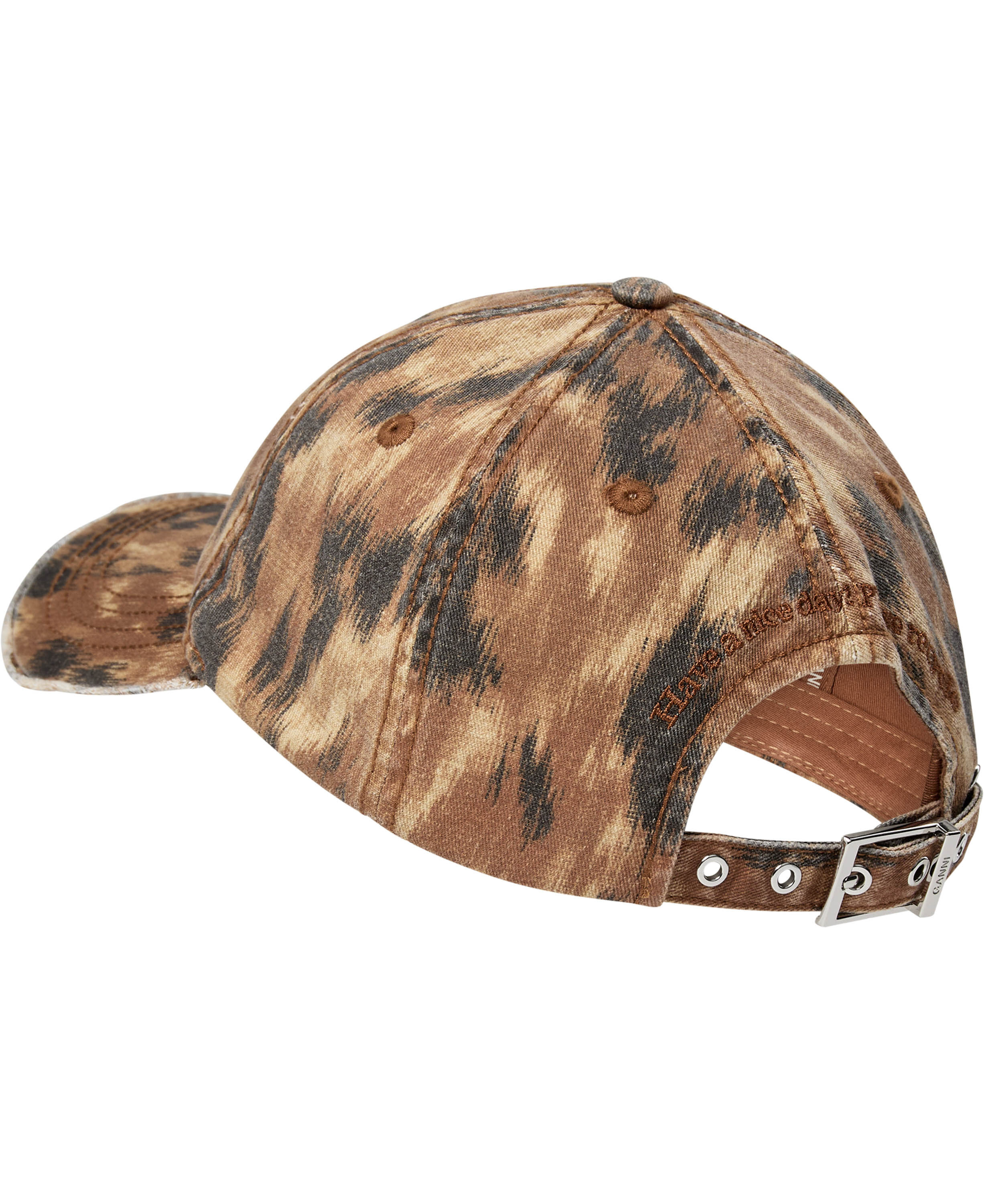 Washed Cotton Print Canvas Cap