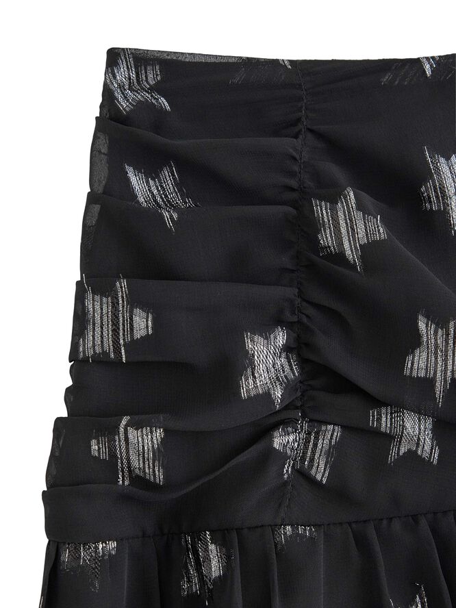 Lett skjørt i chiffong med stjerner