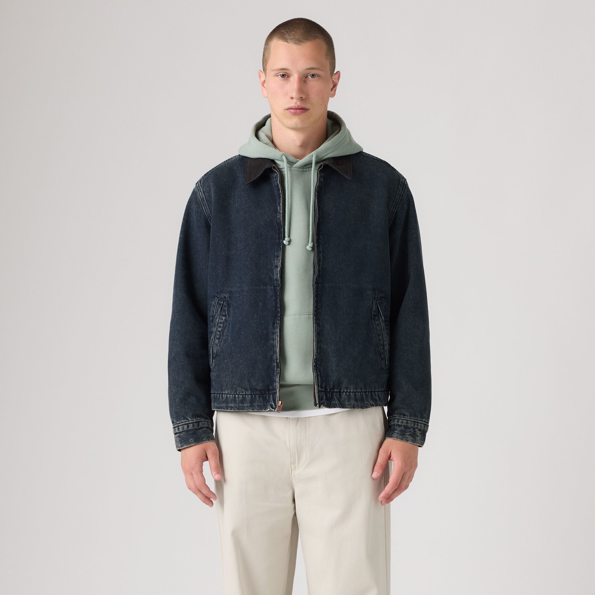 CASTRO FULL ZIP LINED DARK BLU