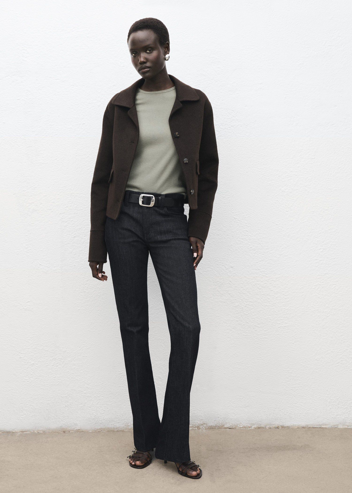 Ribbed long-sleeved t-shirt