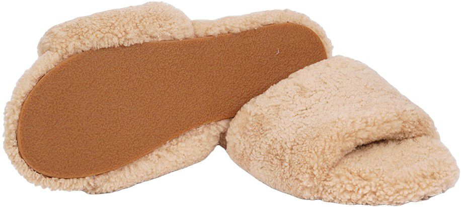 Y SHAN - SHEARLING OPEN SLIPPERS