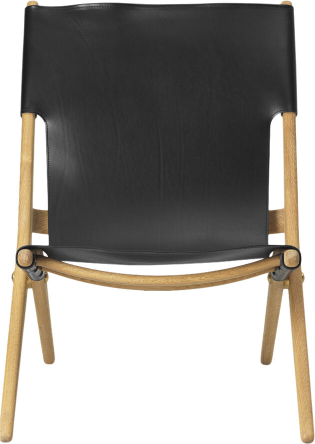 Saxe Chair - Olieret eg / Sort læder