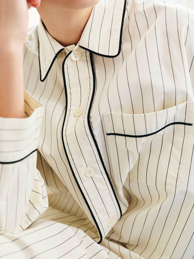 Fineline Long Nightshirt-S/M-Ivory