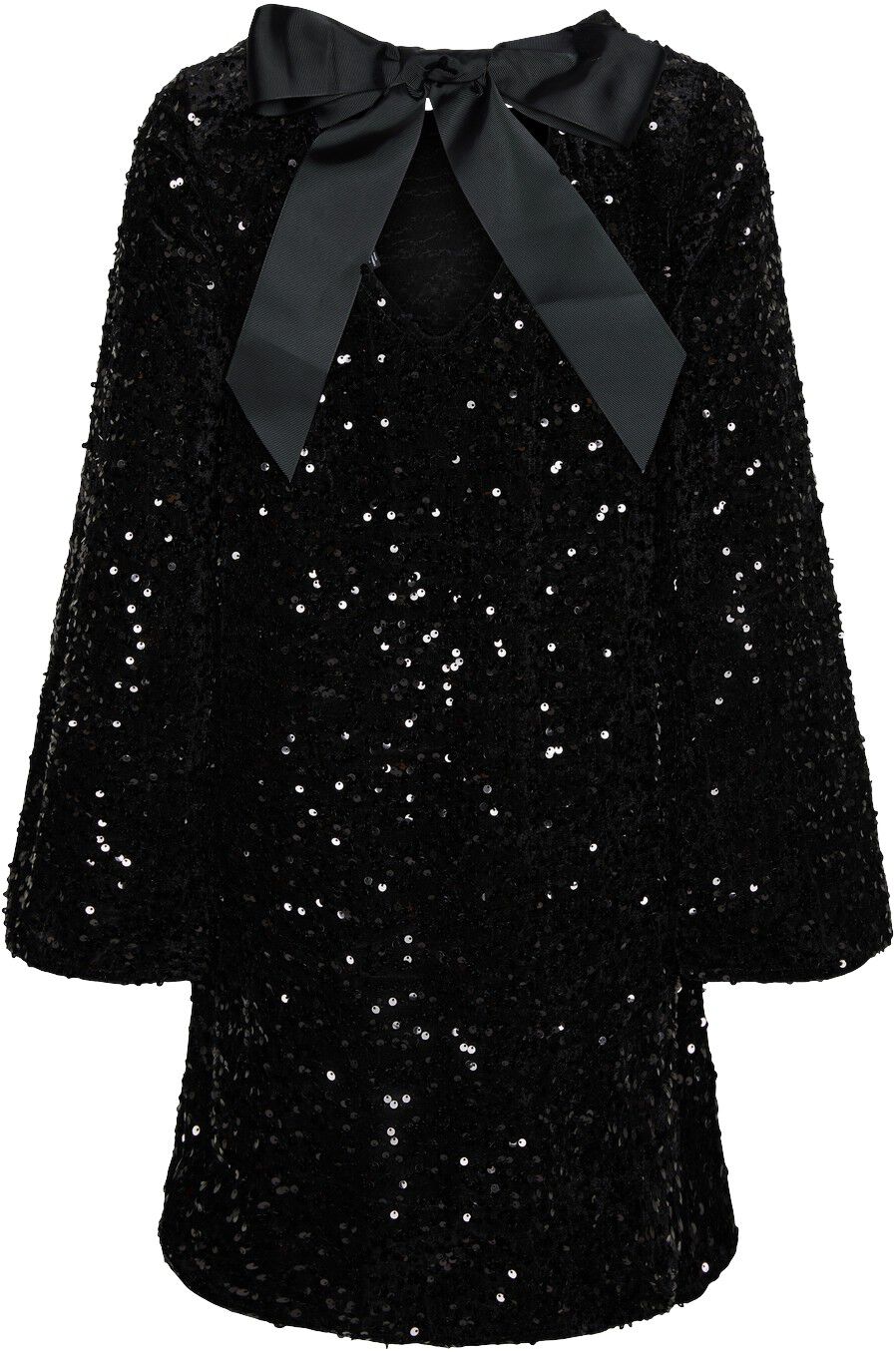 PCKAM LS DEEP BACK BOW DRESS JRS NO