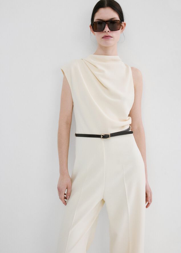 Asymmetric long jumpsuit